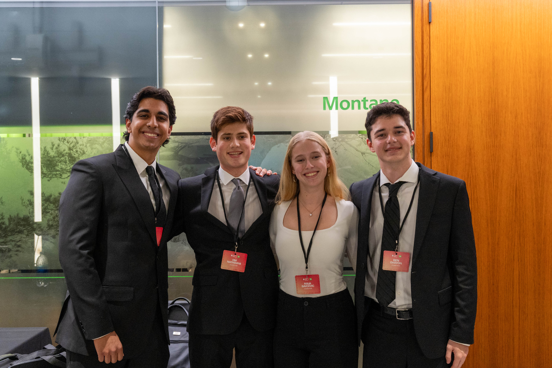 Dilraj Sagoo with teammates at the Toronto Case Summit